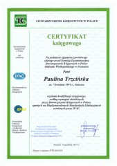 Certyfikat Księgowego Paulina Trzcińska