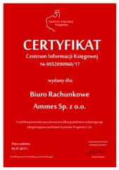 Certyfikat C.I.K 8952090960