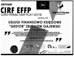 Certyfikat CIRF EFFP