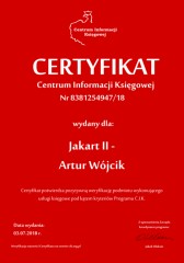Certyfikat C.I.K. Jakart II - Artur Wójcik