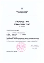 Licencja MF 18455/2000 Andrzej Szczerbiński