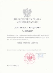 Licencja MF 18036/2007 Mariola Musiał