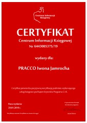 Certyfikat C.I.K. PRACCO Iwona Jamrocha