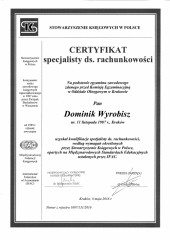 Certyfikat specjalisty ds. rachunkowości SKwP
