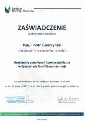 Centrum Rozwoju Finansów Finrach Piotr Gierczyński
