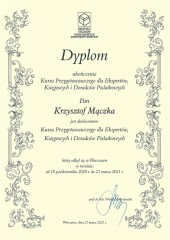 Dyplom Krzysztof Mączka